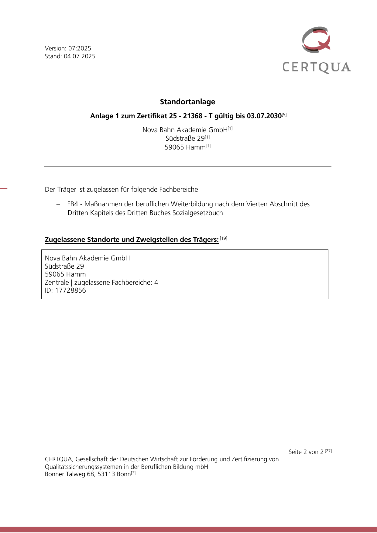 AZAV-Trägerzulassung — Seite 2